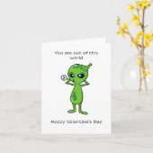 Du bist aus dieser Welt, Happy Valentines Day Karte (Gelbe Blume)