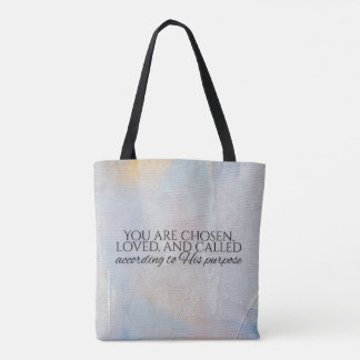 Du bist auserwählte christliche Typografie Bibelve Tasche