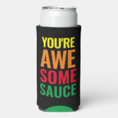 Du bist Awesomesauce! Weltfeiertag Selters Dosenkühler (Seltzer Rückseite)