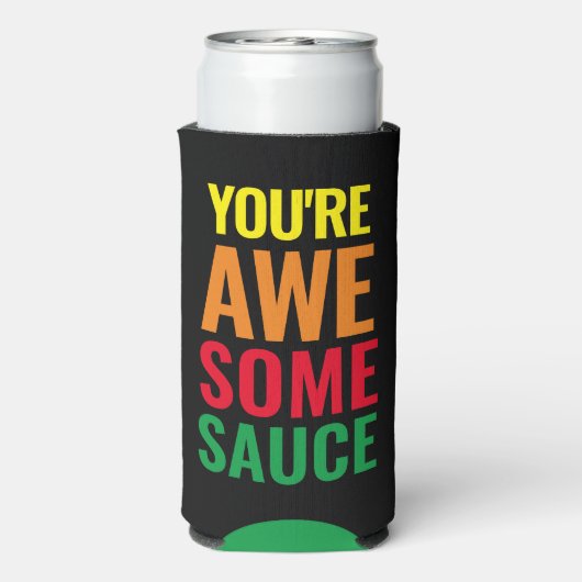 Du bist Awesomesauce! Weltfeiertag Selters Dosenkühler (Seltzer Rückseite)