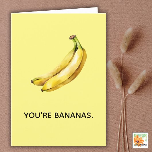DU BIST BANANAS lustige Karte für jeden Anlass