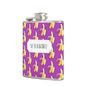 Du bist Bananen! Gelbes Bananenmuster Flachmann (Links)