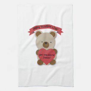 Du bist Beary Sweet Valentine's Day Bär Geschirrtuch