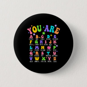 Du bist Buchstaben Alphabet Lerne Abcs Inspiration Button