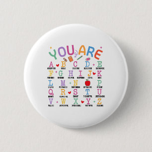 Du bist Buchstaben Alphabet Lerne Abcs Inspiration Button