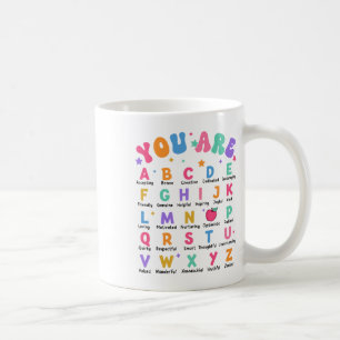 Du bist Buchstaben Alphabet Lerne Abcs Inspiration Kaffeetasse