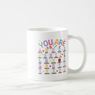 Du bist Buchstaben Alphabet Lerne Abcs Inspiration Kaffeetasse
