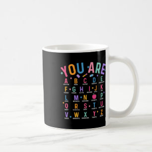 Du bist Buchstaben Alphabet Lerne Abcs Inspiration Kaffeetasse