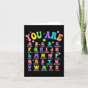 Du bist Buchstaben Alphabet Lerne Abcs Inspiration Karte