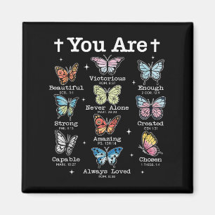 Du bist Butterfly Schöne Bibel Verse Christlich Magnet