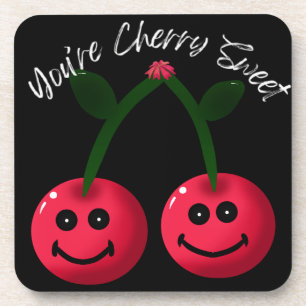Du bist Cherry Sweet Typography, süßer Kirsch-Wort Getränkeuntersetzer