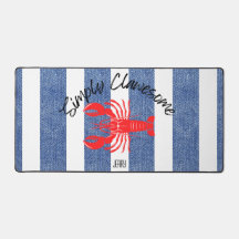 "Du bist Clawesome" Red Lobster auf Denim-Druck