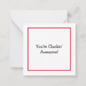Du bist Cluckin' Phantastischer Funny Chicken Pun  Mitteilungskarte (Rückseite)