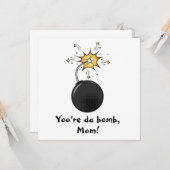 Du bist Da Bomb Mother's Day Card Karte (Vorderseite/Rückseite Beispiel)