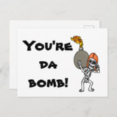 Du bist Da Bomb! Postkarte (Vorne/Hinten)