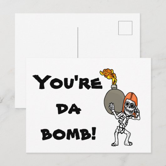 Du bist Da Bomb! Postkarte (Vorne/Hinten)