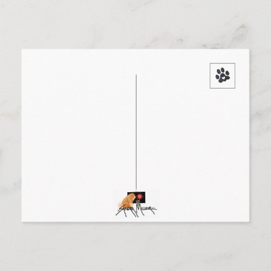 DU BIST DA draußen, irgendwo auf der Postkarte (Rückseite)