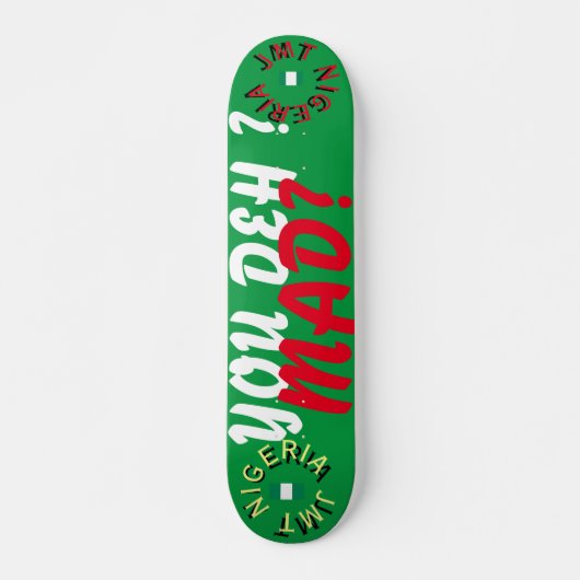 DU BIST DA? VERÜCKT? 7 3/4" Skateboard Deck (Vorne)
