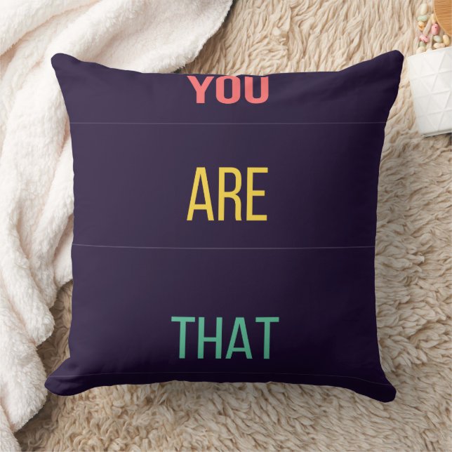 Du bist das — 90er Maximalist Throw Pillow Retro Kissen (Decke)