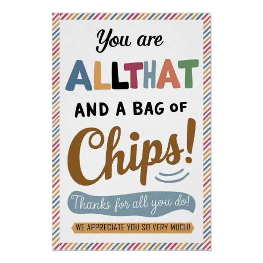 Du bist das alles und ein Beutel Chips Poster (Vorderseite)