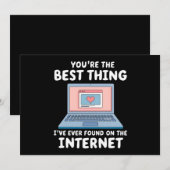 Du bist das Beste, was ich je im Internet gefunden Einladung (Vorne/Hinten)