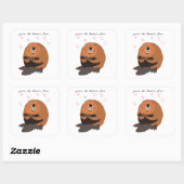 Du bist das Biberfieber Quadratischer Aufkleber (Blatt)