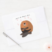 Du bist das Biberfieber Quadratischer Aufkleber (Umschlag)