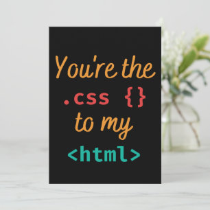 DU BIST DAS CSS ZU MEINEM HTML - WEB ENTWICKLER FEIERTAGSKARTE