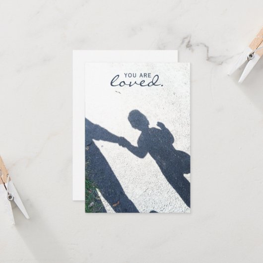 Du bist das Foto der Mutter Karte (Vorderseite/Rückseite Beispiel)