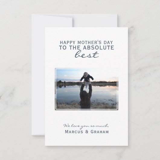 Du bist das Foto der Mutter Karte (Rückseite)