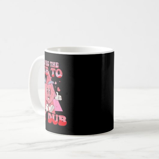 Du bist das Glück meines Dub Cvicu Nurse Valentine Kaffeetasse (Vorderseite Links)