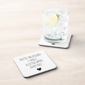 Du bist das Grund Typografie Herz Getränkeuntersetzer (Rechte Seite)