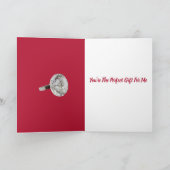 Du bist das perfekte Geschenk für mich Grußkarton Karte (Innenseite)