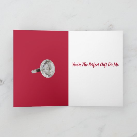 Du bist das perfekte Geschenk für mich Grußkarton Karte (Innenseite)