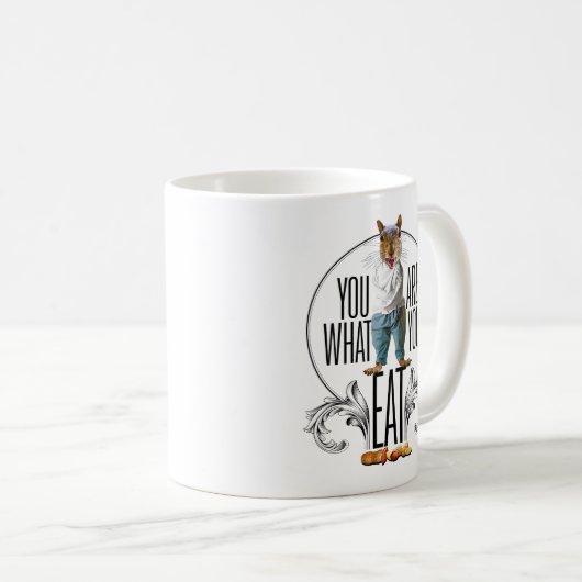 Du bist das, was du isst - Funny Squirrel Nuts Kaffeetasse (VorderseiteRechts)