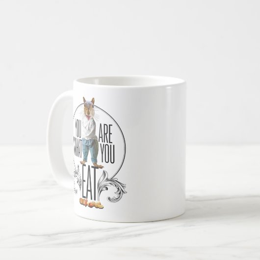 Du bist das, was du isst - Funny Squirrel Nuts Kaffeetasse (Vorderseite Links)