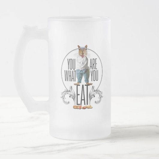 Du bist das, was du isst - Funny Squirrel Nuts Mattglas Bierglas (Links)