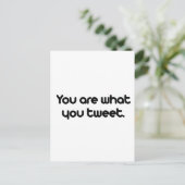Du bist das, was du tweete postkarte (Stehend Vorderseite)