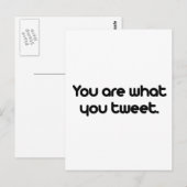 Du bist das, was du tweete postkarte (Vorne/Hinten)