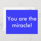 Du bist das Wunder! Postkarte (Vorne/Hinten)