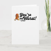 "Du bist das Wurst!" Lustige Hot-Dog-Wortspiel-Kar