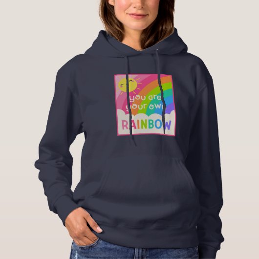 Du bist dein eigener Regenbogen Hoodie (Vorderseite)