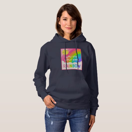 Du bist dein eigener Regenbogen Hoodie (Vorne ganz)