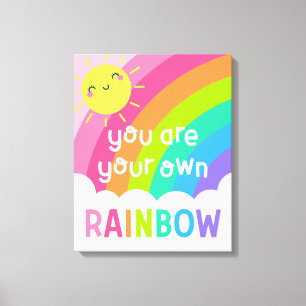Du bist dein eigener Regenbogen Leinwanddruck