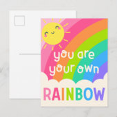 Du bist dein eigener Regenbogen Postkarte (Vorne/Hinten)