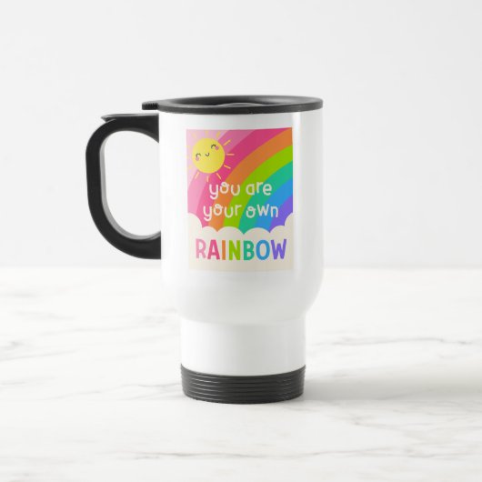 Du bist dein eigener Regenbogen Reisebecher (Links)