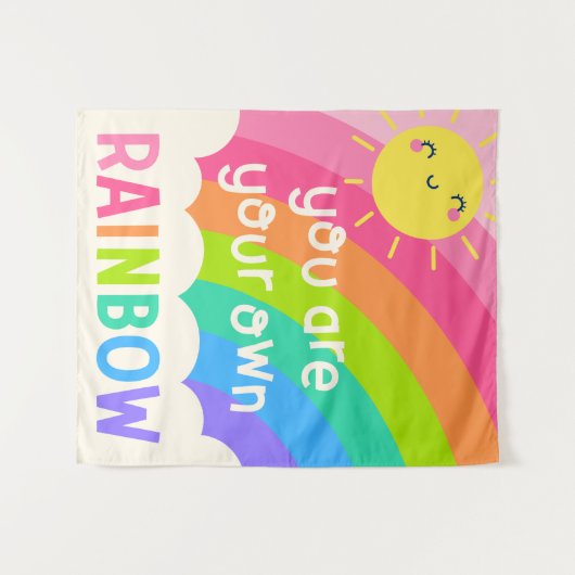 Du bist dein eigener Regenbogen Wandteppich (Vorderseite (Horizontal))