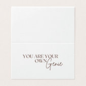 Du bist dein eigenes Genie (Außenseite Aufgefaltet)