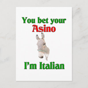 Du bist deine Asino, ich bin Italiener Postkarte