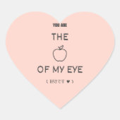 Du bist der Apfel meiner Augenidiom Herz-Aufkleber (Vorderseite)